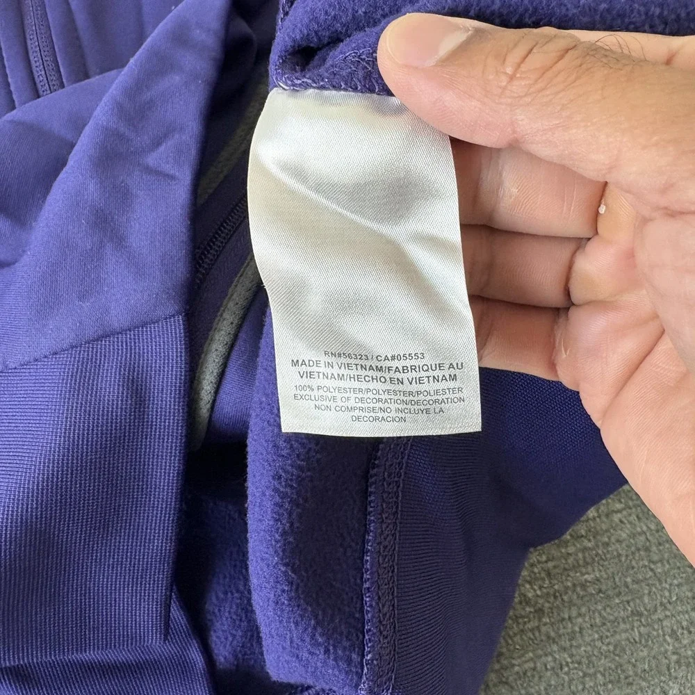 Nike Therma Fit Full Zip Sweater Men L Purple Texas Christian University Hoodie